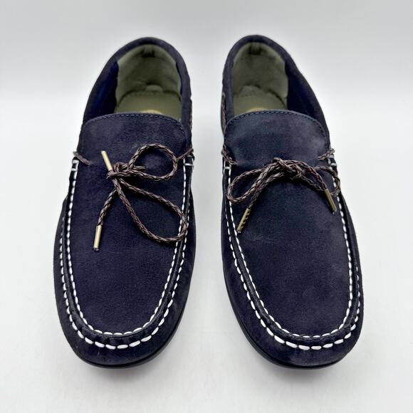 Barbour Mens Jenson Loafers US 8 EU 41 Navy Blue Suede NIB - Picture 7 of 13